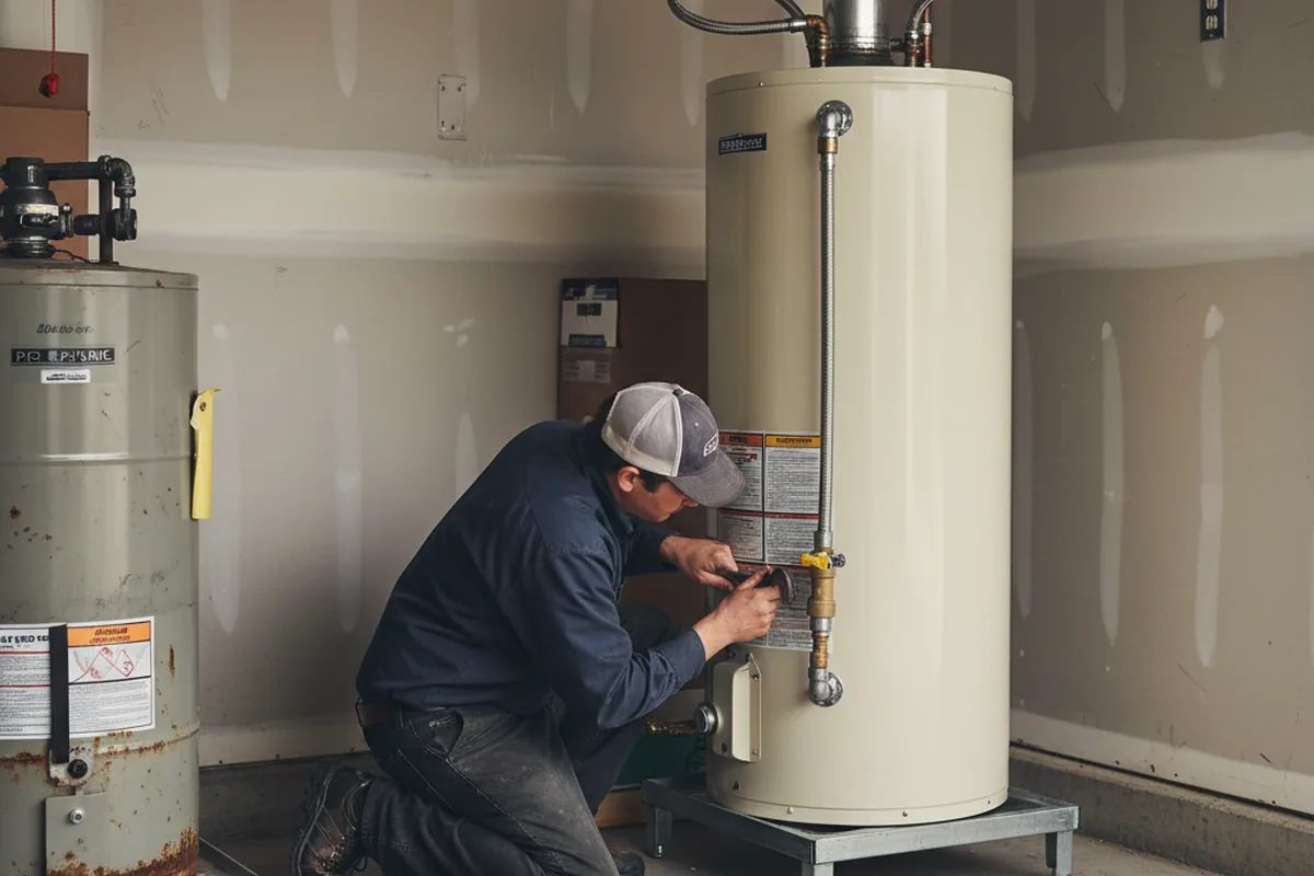 Water heater and shutoff valve replacement in Suches